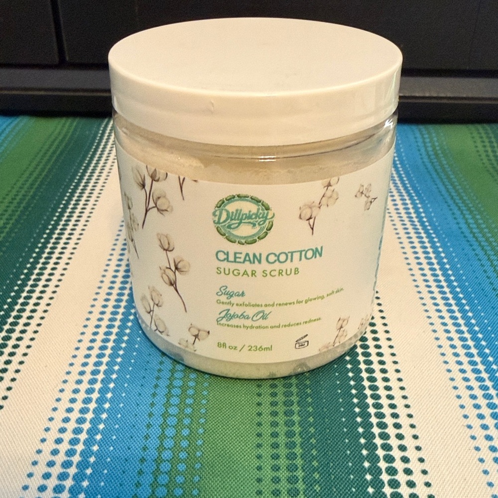 Clean Cotton Sugar Scrub - White